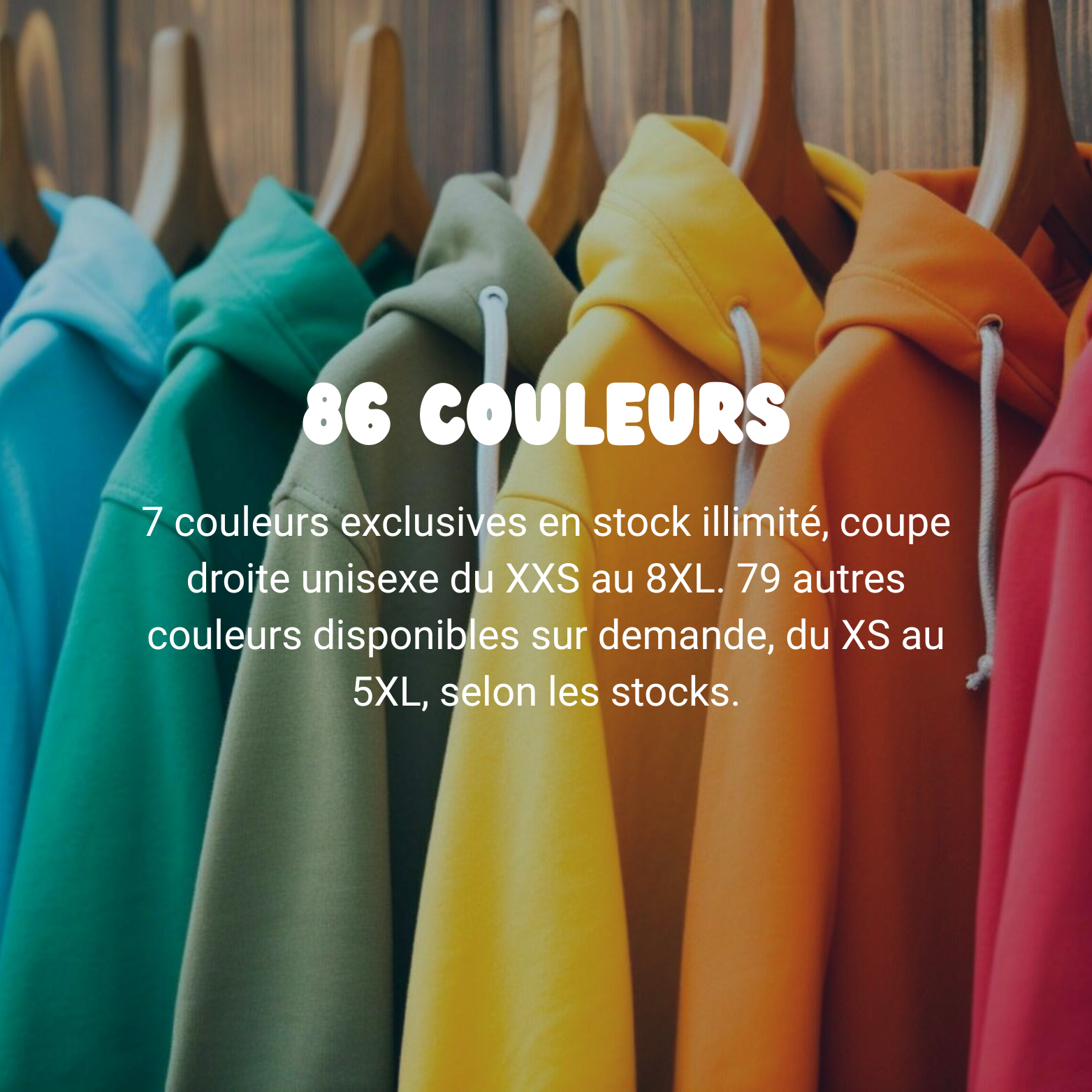 86_Couleurs disponibles sweat etudiant personnalise sweat u