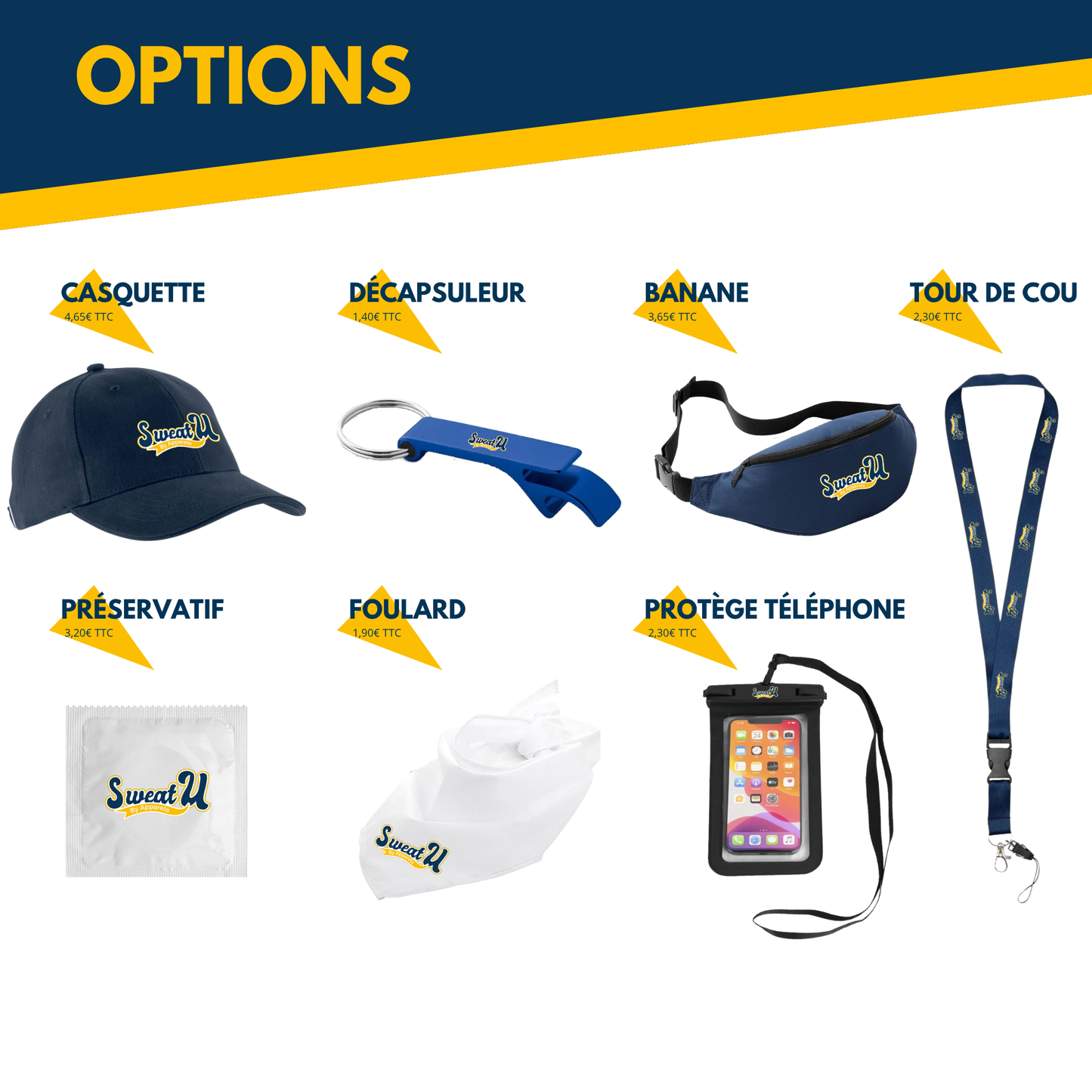 Options Pack WEI étudiant personnalisé pas cher