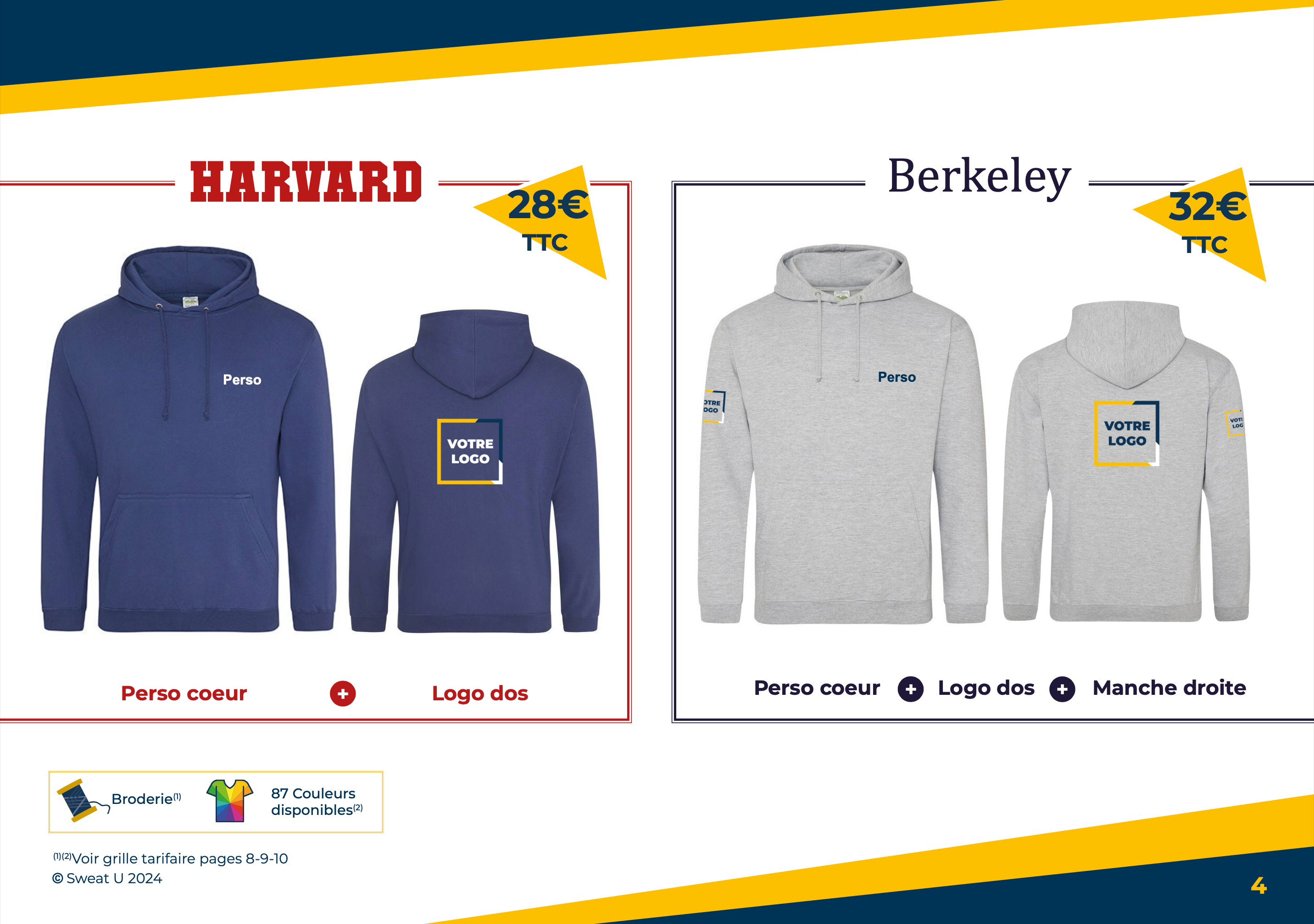 Presentation sweat etudiant personnalise pas cher 