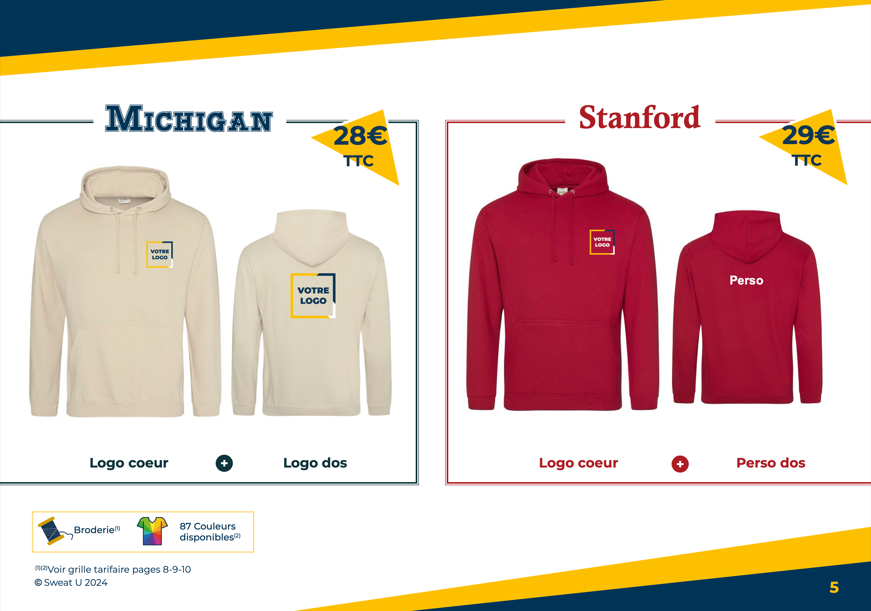Presentation sweat etudiant personnalise pas cher 