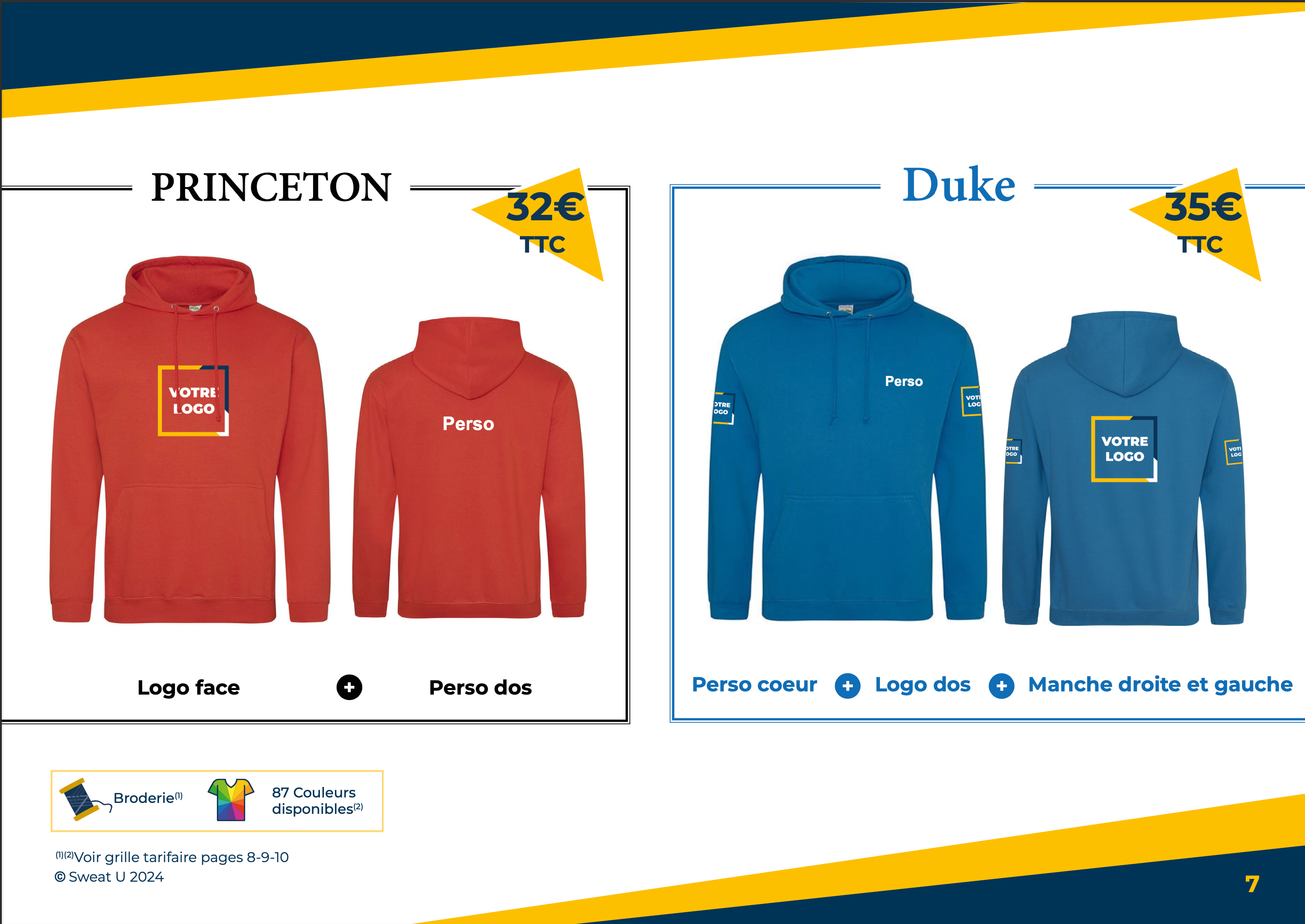 Presentation sweat etudiant personnalise pas cher 